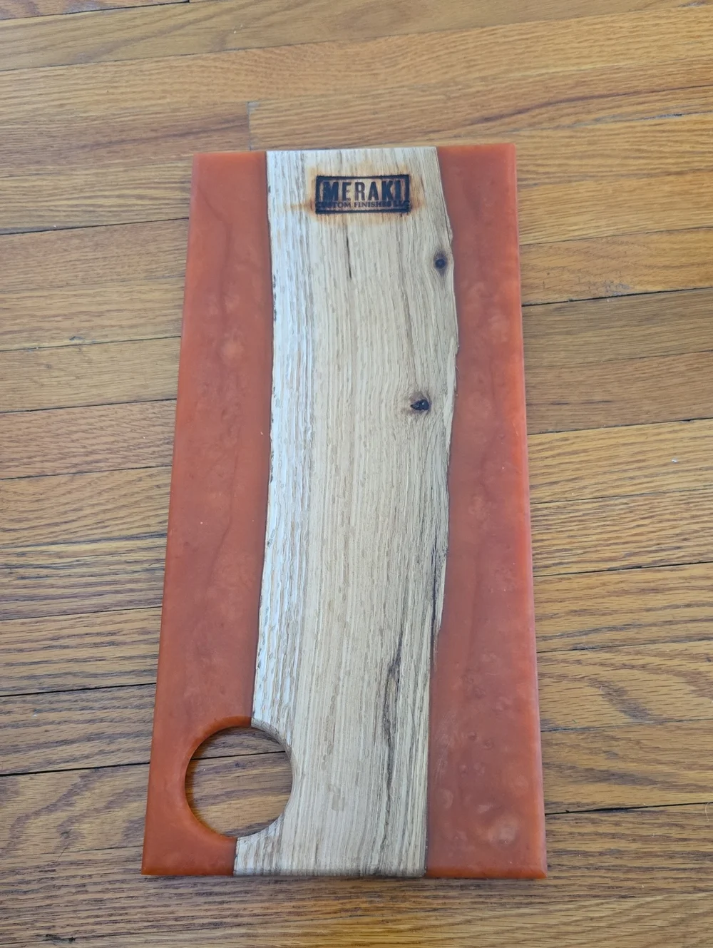Wood Grain Serving Board with Resin Accent